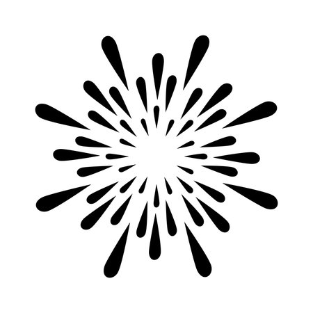 Sunburst vector icon. Starburst illustration sign. Firework symbol.のイラスト素材