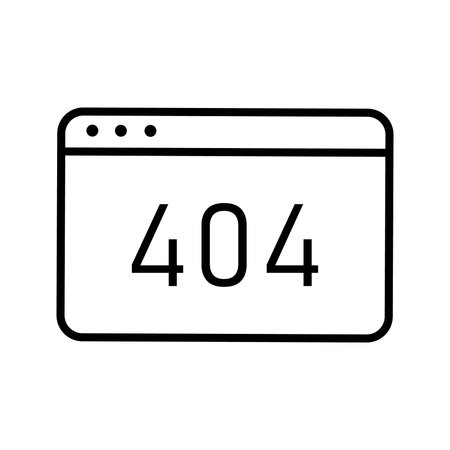 404 error page vector illustration, filled design editable outline icon.