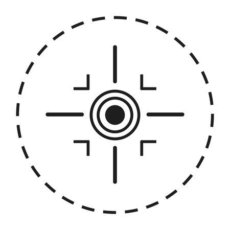 Crosshair web icon. Simple illustration of crosshair vector icon for webのイラスト素材