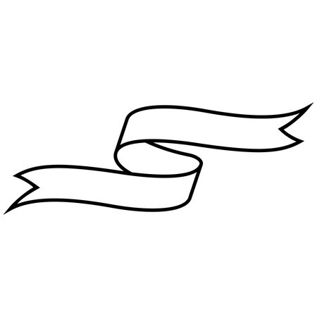 Waving ribbon icon. Simple illustration of waving ribbon vector icon for webのイラスト素材