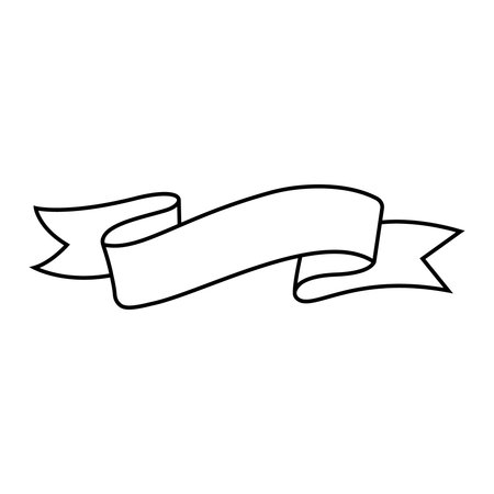 Ribbon icon. Outline illustration of ribbon icon for web and app.のイラスト素材