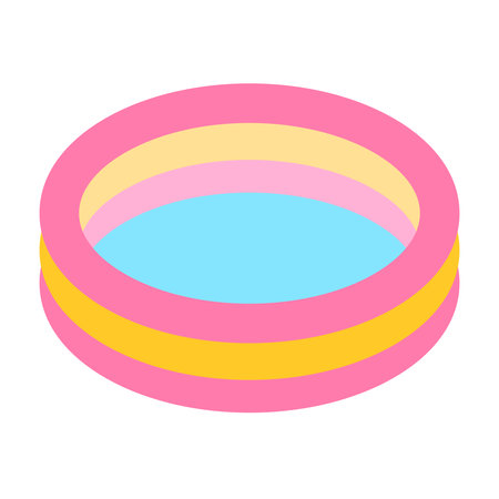 Water pool icon in isometric 3d style on a white backgroundのイラスト素材