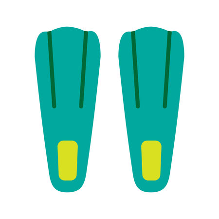flippers for diving icon image vector illustration design green and blueのイラスト素材