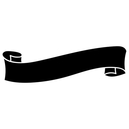 Decorative ribbon icon. Simple illustration of decorative ribbon vector icon for webのイラスト素材