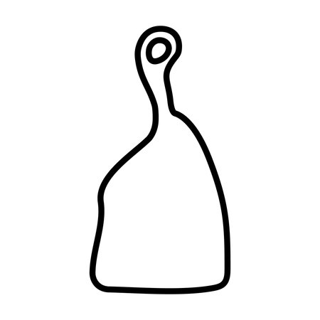 kitchen spatula icon over white background, line style, vector illustrationのイラスト素材