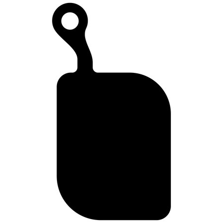 Black Cutting Board icon on white background. Vector illustration. Eps 10.のイラスト素材