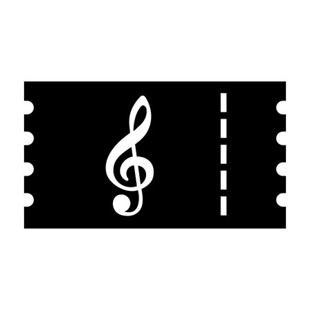 treble clef note music icon image vector illustration design black and whiteのイラスト素材