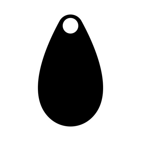 Vector Tag Icon. Flat style black icon isolated on white background.のイラスト素材
