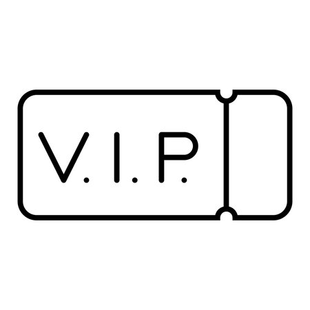VIP card icon. Outline vip card vector icon for web design isolated on white backgroundのイラスト素材