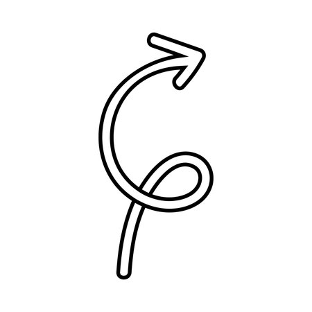 arrows icon over white background, half line half color style, vector illustrationのイラスト素材