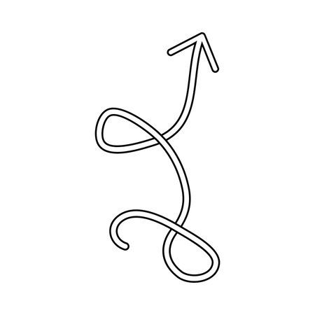 Vector illustration of graph and arrow sign. Collection of graph and progress stock symbol for web.のイラスト素材