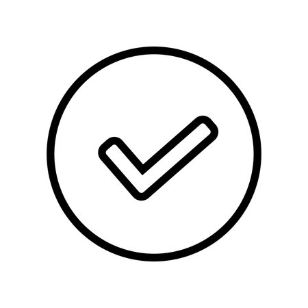 Check mark icon vector. Check mark symbol in a flat style.のイラスト素材