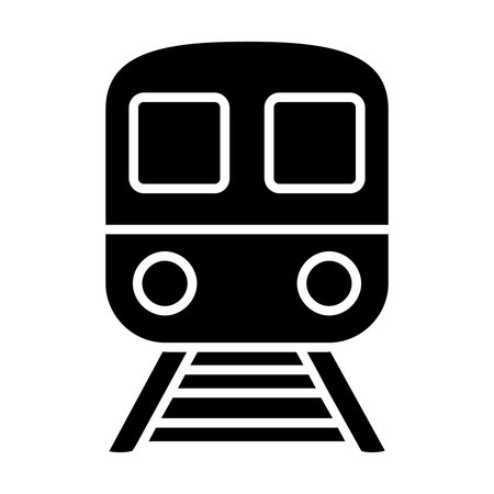 Train icon vector. Black illustration isolated on white background for graphic and web design.のイラスト素材