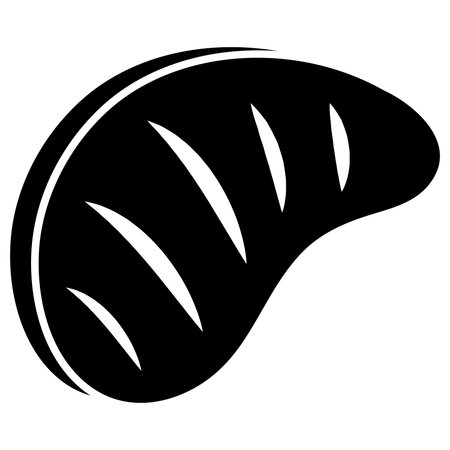 Grilled steak icon. Simple illustration of grilled steak vector icon for webのイラスト素材