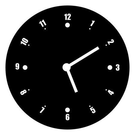 Clock icon black color on a white background. Vector illustration. Eps 10のイラスト素材