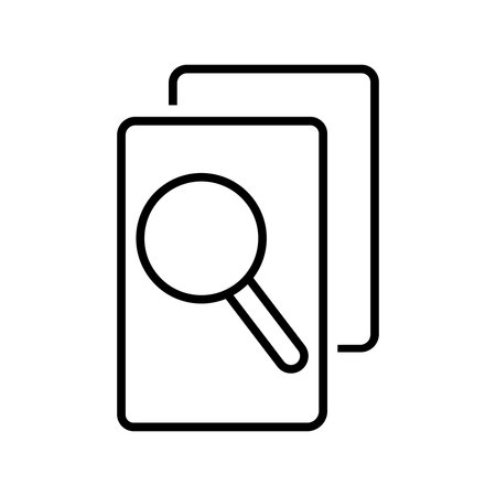 Search icon vector, filled outline sign, linear pictogram isolated on white.のイラスト素材