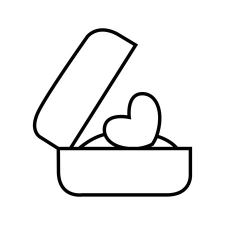 gift box present isolated icon vector illustration design, line style iconのイラスト素材