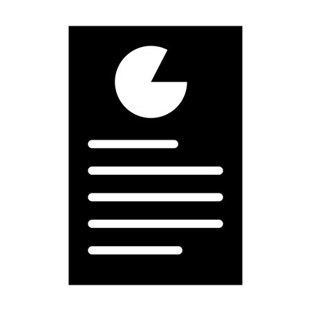 Document Icon Vector. Flat black symbol. Pictogram is isolated on a white background. Designed for web and software interfaces.のイラスト素材