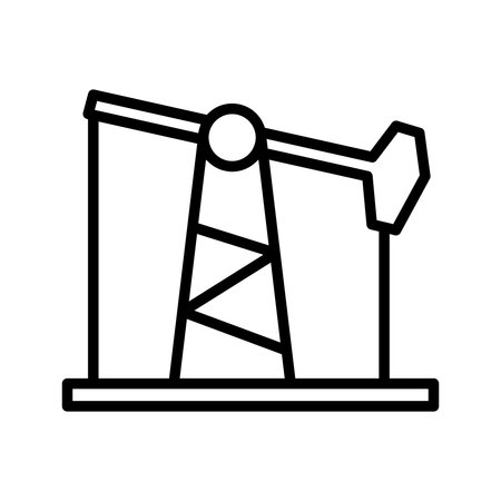 Oil pump icon vector. A thin line sign. Isolated contour symbol illustrationのイラスト素材