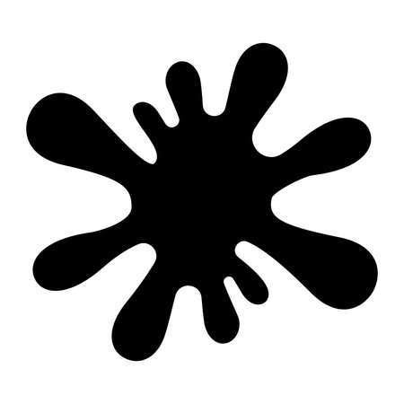 Black blot on a white background. Vector illustration for your design.のイラスト素材