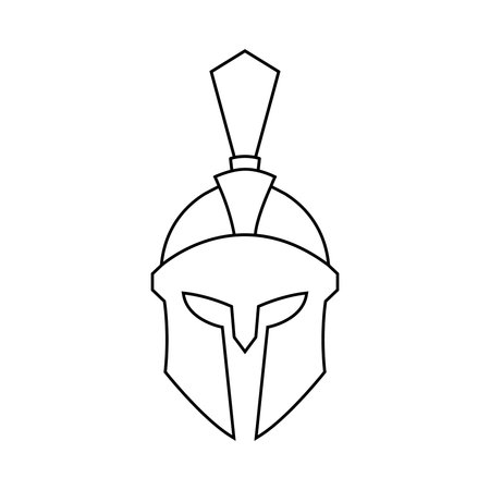 Knight helmet icon. Simple illustration of knight helmet vector icon for webのイラスト素材