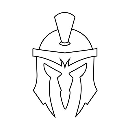 Spartan helmet icon. Simple illustration of spartan helmet vector icon for webのイラスト素材