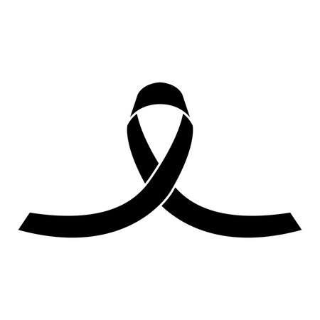 Awareness awareness ribbon icon. Simple illustration of awareness ribbon vector icon for webのイラスト素材
