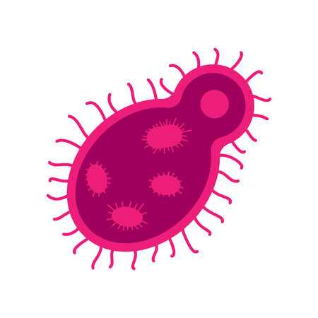 Virus icon vector isolated on white background for your web and mobile app design, Virus logo conceptのイラスト素材