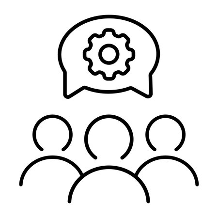 Teamwork line icon, concept sign, outline vector illustration, linear symbol.