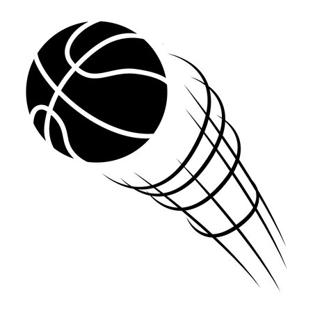 basketball sport balloon icon vector illustration design graphic flat style black and whiteのイラスト素材
