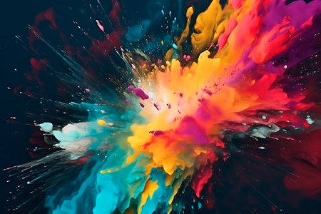 Colorful Sprayed Paint Texture Background Art. AI generated.の素材