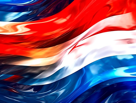 Abstract Illustration of the French Flag. Vibrant Abstraction. AI generated.の素材