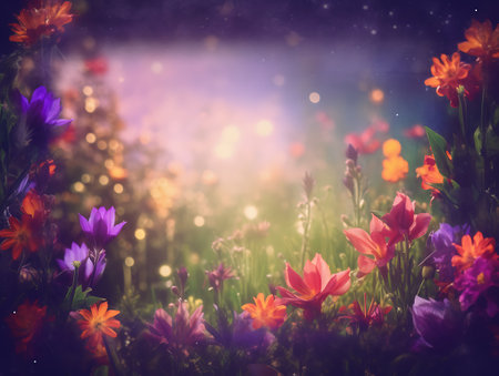 Summer Artistic Frame Background for Tranquil Designs. AI Generative.の素材