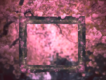 Summer Artistic Frame Background for Tranquil Designs. AI Generative.の素材