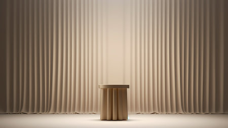Minimalist scene and geometric shapes, pedestal, podium for advertising products. AI generative.の素材