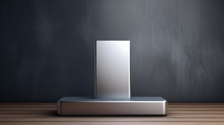Minimalist scene and geometric shapes, pedestal, podium for advertising products. AI generative.の素材