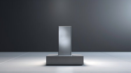 Minimalist scene and geometric shapes, pedestal, podium for advertising products. AI generative.の素材