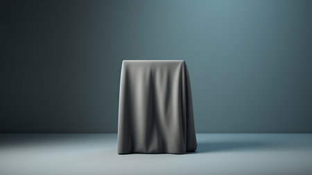 Minimalist scene and geometric shapes, pedestal, podium for advertising products. AI generative.の素材