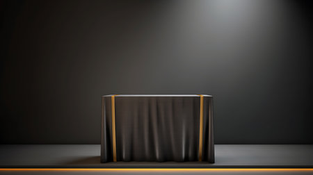 Minimalist scene and geometric shapes, pedestal, podium for advertising products. AI generative.の素材