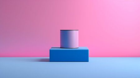 Minimalist scene and geometric shapes, pedestal, podium for advertising products. AI Generative.の素材