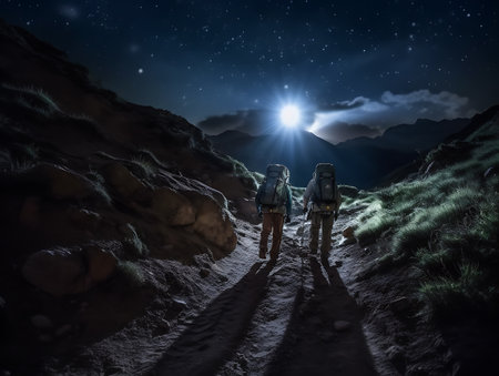 Hidden Trails: Hiking Expeditions Starting from the Van.. Ai Generativeの素材