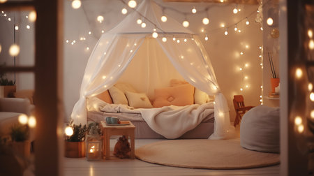 Kids bedroom in light colorsの素材