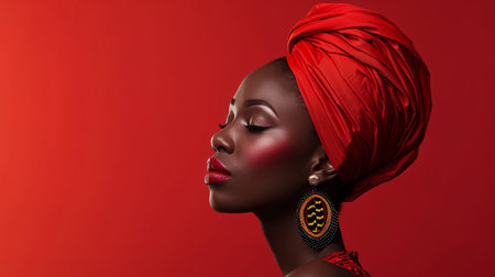 Beautiful amazing Angola woman on studio background.の素材