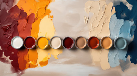 Primary colors in a warm palette, ranging from beige to brown. In the spirit of hygge.の素材