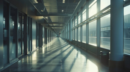 Eerily Quiet Office Corridorの素材