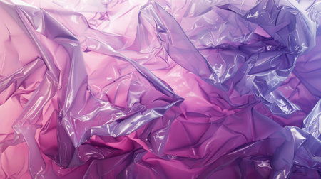 Artistic rendition of crumpled plastic with muted colors and soft gradients.の素材