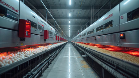 Modern automated production line in factory. Industrial background. Industrial concept.の素材