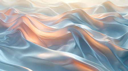 Closeup of rippled silk fabric,の素材