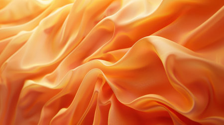 abstract background of orange silk drapery, close-upの素材