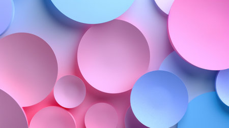 Abstract background with colorful paper circles.の素材